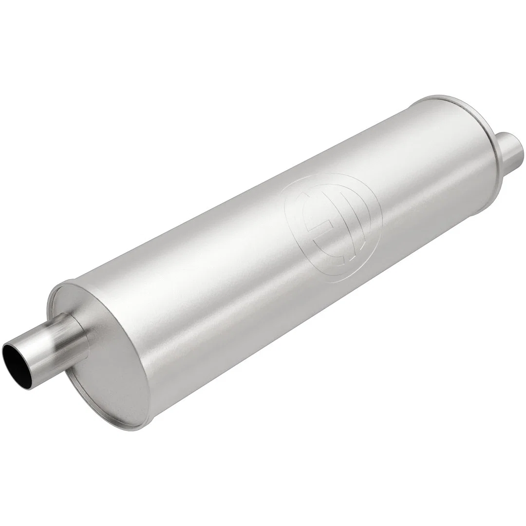 100-1785 – OEM EXHAUST Exhaust Muffler, Aluminized Steel Case Single 2 Inch Offset Inlet Single 2 Inch Offset Outlet ...